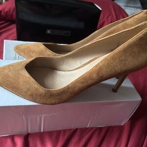 Aldo Tan Suede Pointed-Toe Heels